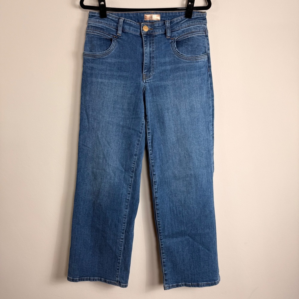 KUT from the Kloth High Rise JOdi Straight Leg Jeans Medium Wash Stretch Size 6
